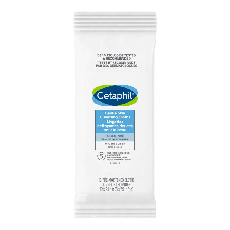Toallitas Limpiadoras Suaves para la Piel 10 un. Cetaphil