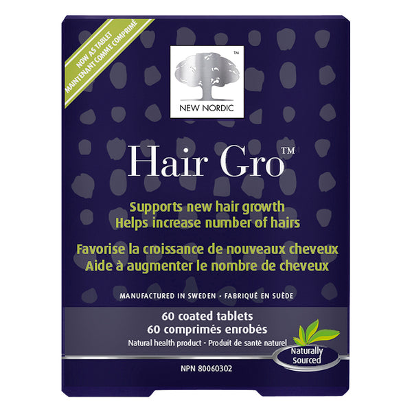 Suplemento Hair Gro 60 comprimidos New Nordic