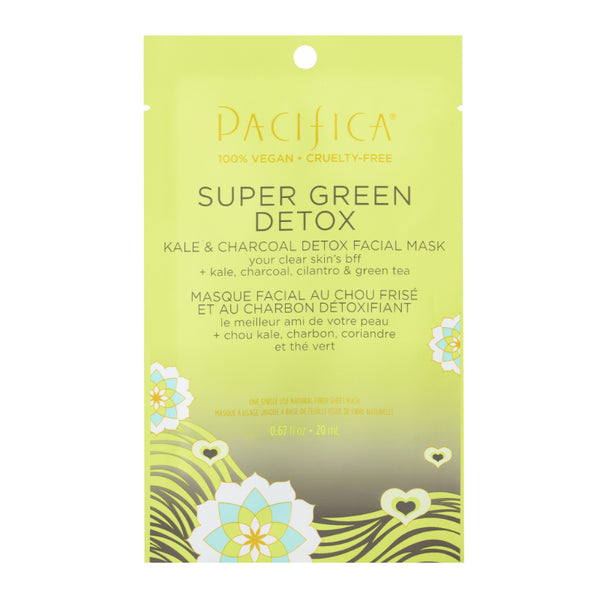 Mascarilla Facial Super Green Kale y Carbón 20 ml PACIFICA