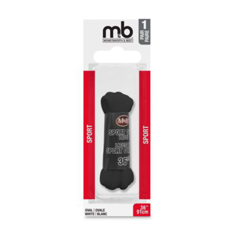 Cordones Ovalados Sport Negro 45 Pulgadas MONEYSWORTH AND BEST