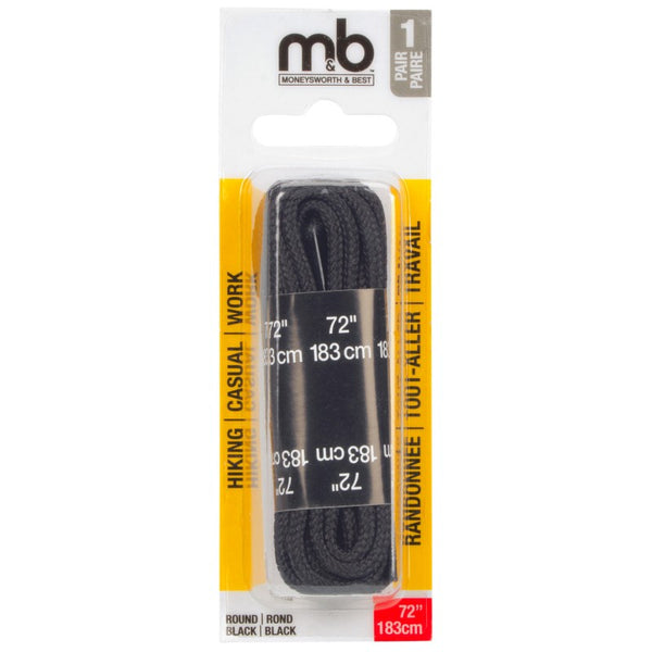 Cordones Redondos para Botas Negro 72 Pulgadas MONEYSWORTH AND BEST