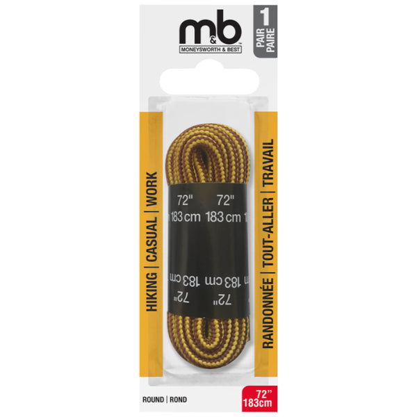 Cordones Redondos para Botas Café Claro 72 pulg. MONEYSWORTH AND BEST