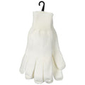 Guantes de Punto Lisos Color Marfil DI FIRENZE