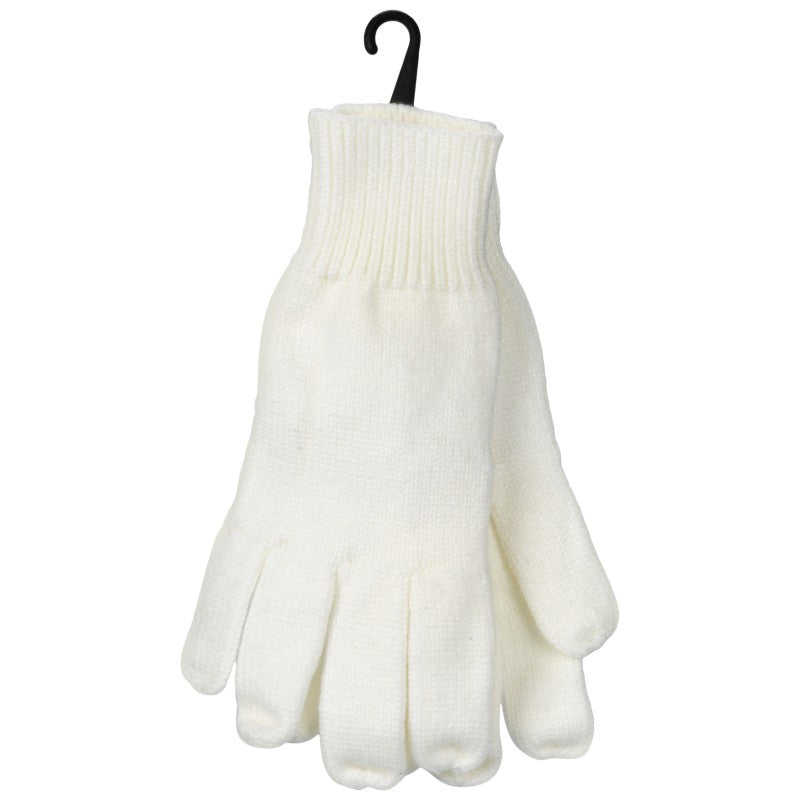 Guantes de Punto Lisos Color Marfil DI FIRENZE