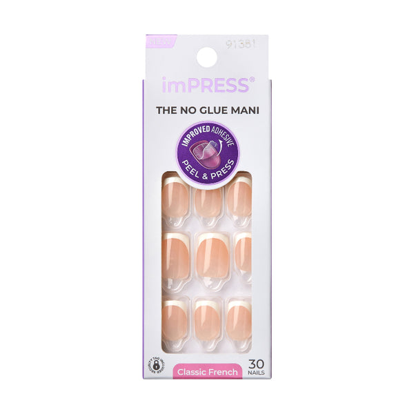 Peel & Press Classic French Uñas Postizas Kit Kiss Impress Nails