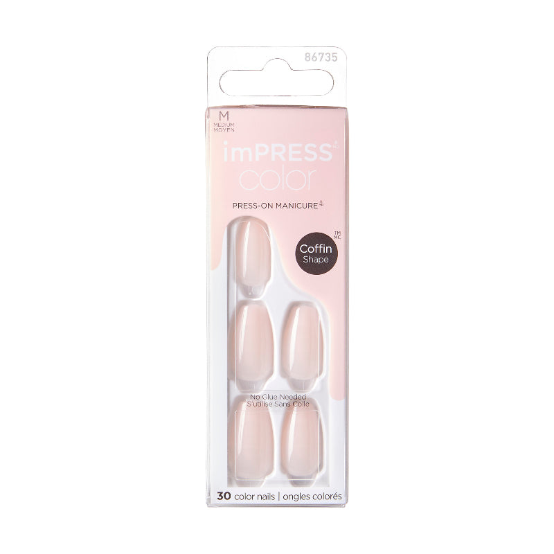 Esmalte ImPRESS Color Press-on Manicure Kiss Beauty Nails & Lashes