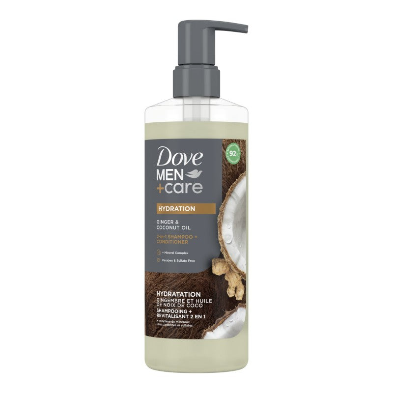 Shampoo y Acondicionador Men+Care Hidratación - Jengibre 518 ml Dove