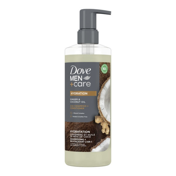 Shampoo y Acondicionador Men+Care Hidratación - Jengibre 518 ml Dove