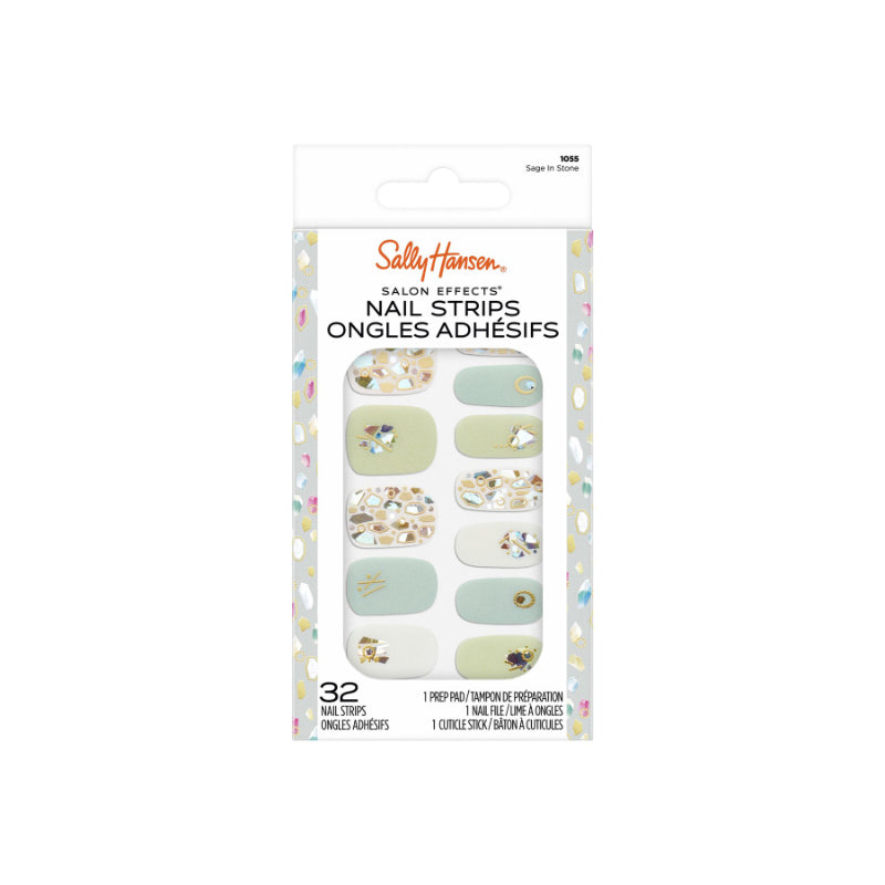 Salon Effects Uñas Strip Set - Sage In Stone (1055) Sally Hansen