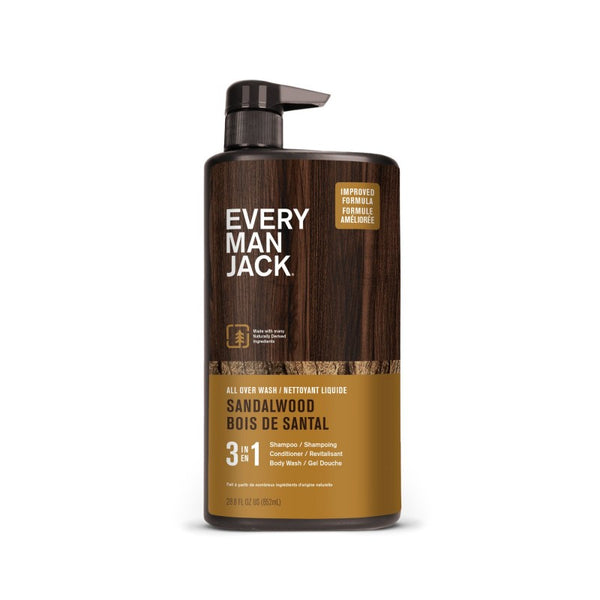 Gel de Ducha 3 en 1 Sándalo 852 ml Every Man Jack