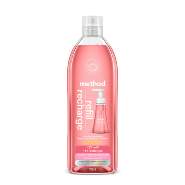 Jabón de Manos en Espuma Repuesto Pomelo Rosado 828 ml Method