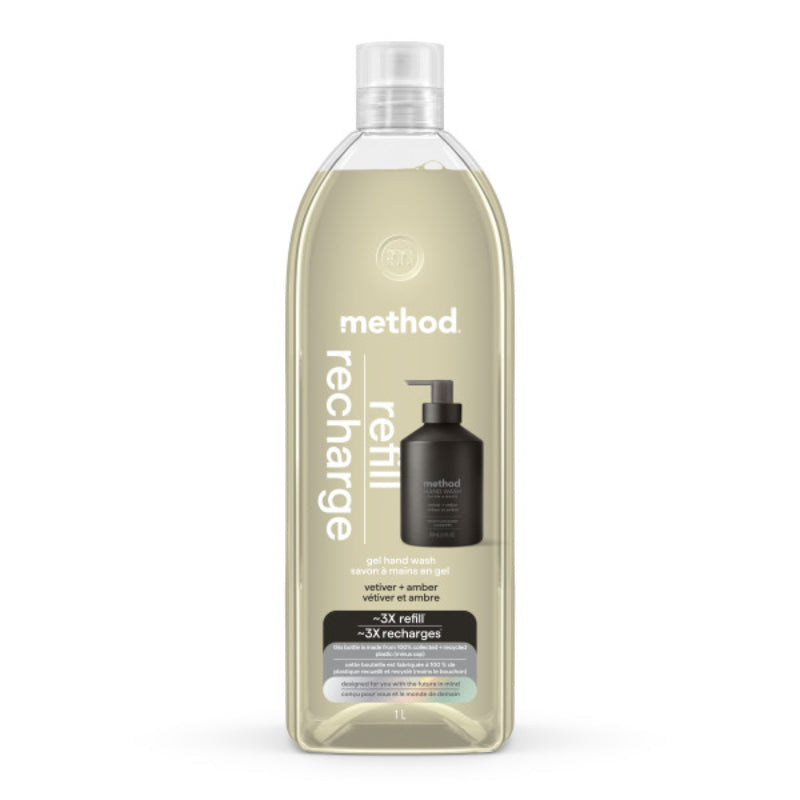 Jabón de Manos en Gel Repuesto Vetiver y Ámbar 1 L Method