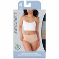 Calzón de Algodón Elasticado Talla S 4 unidades SECRET HOSIERY