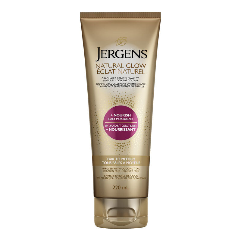 Crema Corporal Natural Glow Tono Claro a Medio 220 ml Jergens
