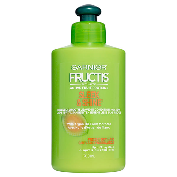 Crema Acondicionadora sin Enjuague Sleek & Shine 300 ml Garnier Fructis