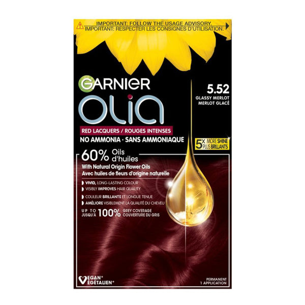 Tintura Red Lacquers Cabello Color - Glassy Merlot (5.52) Garnier Olia