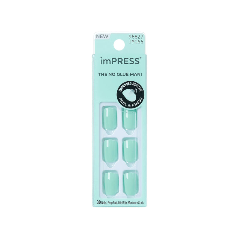 Uñas Postizas ImPRESS Cuadradas Cortas Get Closer 30 uds Kiss