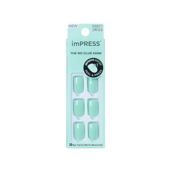 Uñas Postizas ImPRESS Cuadradas Cortas Get Closer 30 uds Kiss