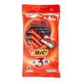 Máquinas de Afeitar Triple Hoja para Hombre - Naranjo - 8 un. BIC
