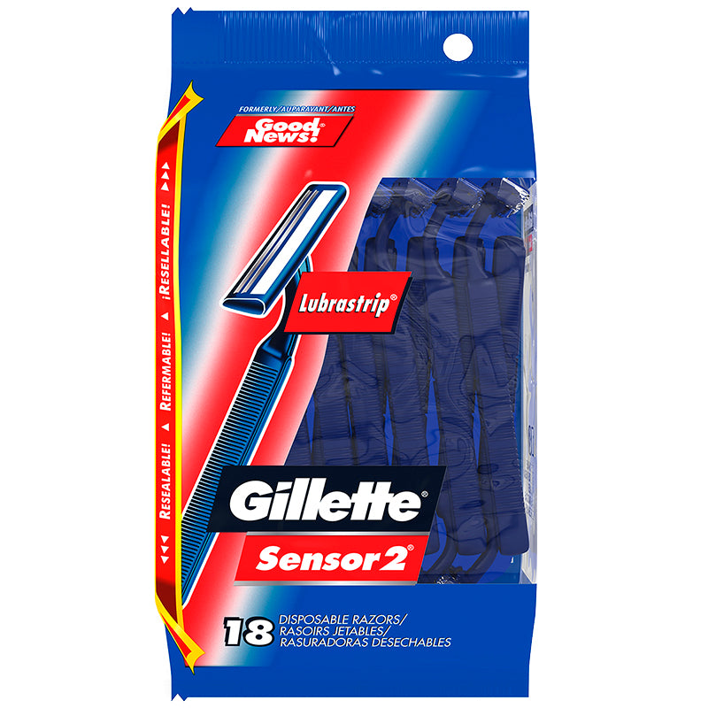 Máquinas de Afeitar Desechables 18 u GILLETTE SENSOR 2