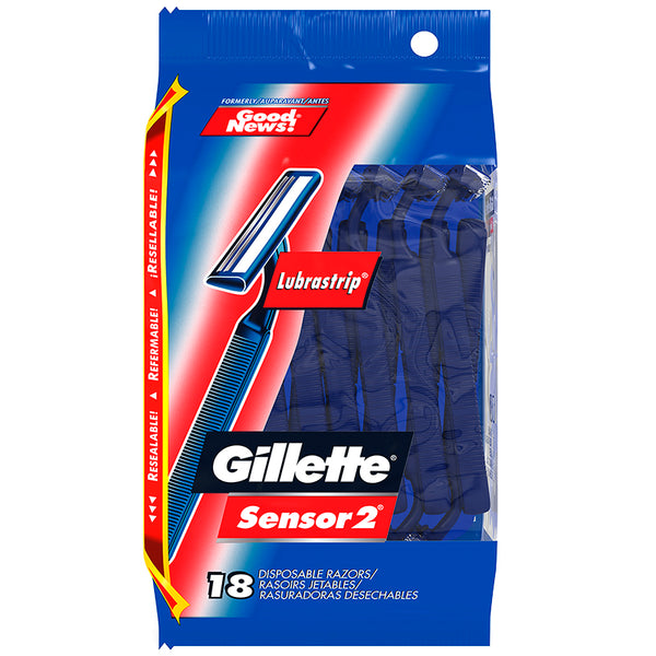 Máquinas de Afeitar Desechables 18 u GILLETTE SENSOR 2