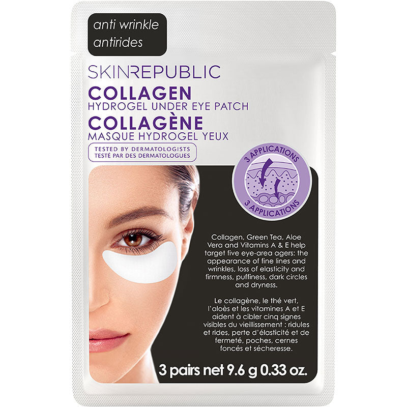 Parches de Hidrogel para Ojos con Colágeno 3 pares Skin Republic