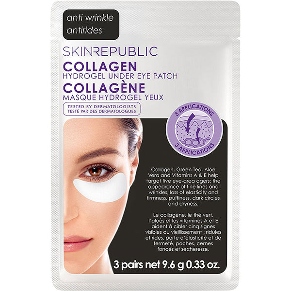 Parches de Hidrogel para Ojos con Colágeno 3 pares Skin Republic