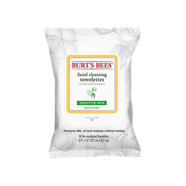 Toallitas Limpiadoras Faciales Piel Sensible 30 unidades Burt's Bees