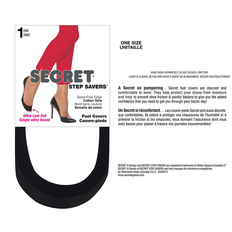 Borde Sin Costura Negro Secret Step Savers