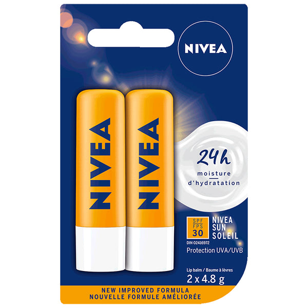 Protector Solar Labios Cuidado Sun - SPF30 - 2 X 4.8 g Nivea