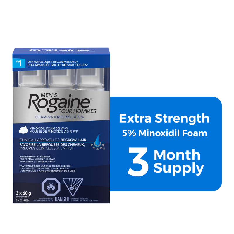 Tratamiento Crecimiento Capilar en Espuma para Hombre 3 x 60 g Rogaine