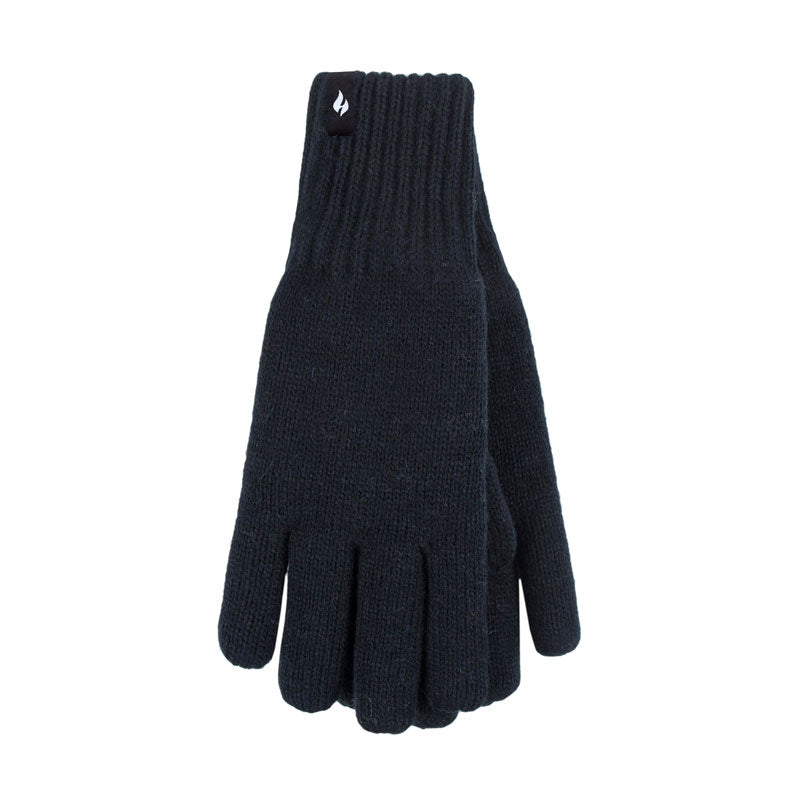 Guantes de Punto para Hombre Negro Talla L HEAT HOLDERS