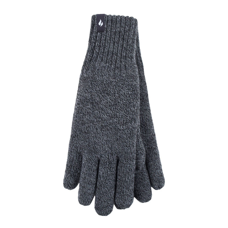 Guantes Tejidos para Mujer Gris Carbón Talla L HEAT HOLDERS