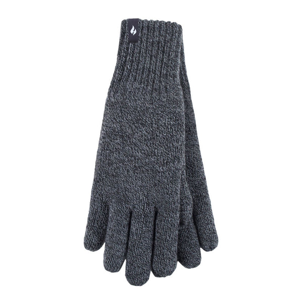 Guantes Tejidos para Mujer Gris Carbón Talla L HEAT HOLDERS