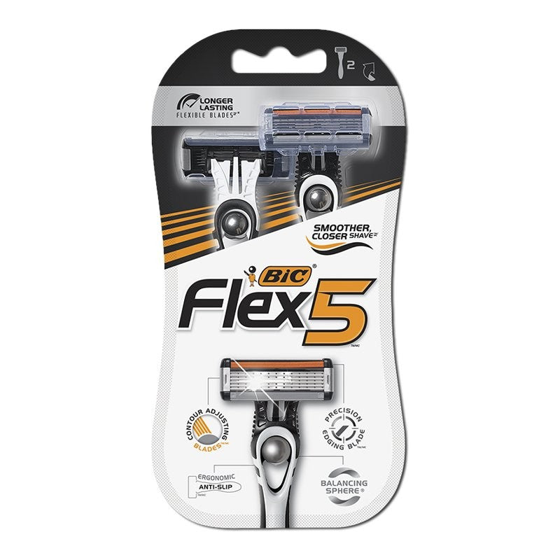 Rasuradoras Desechables Flex 5 para Hombre 2 un. BIC
