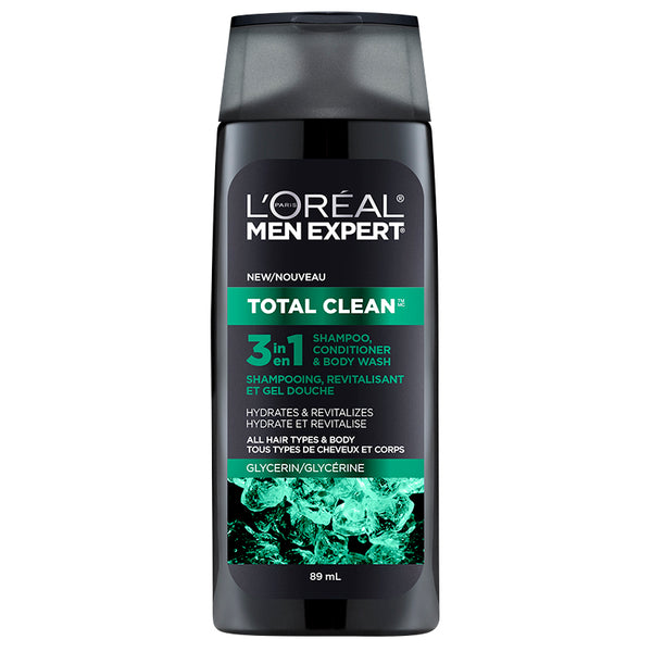 Shampoo Total Clean 3 en 1 Acondicionador Gel 89 ml L'Oréal Men Expert