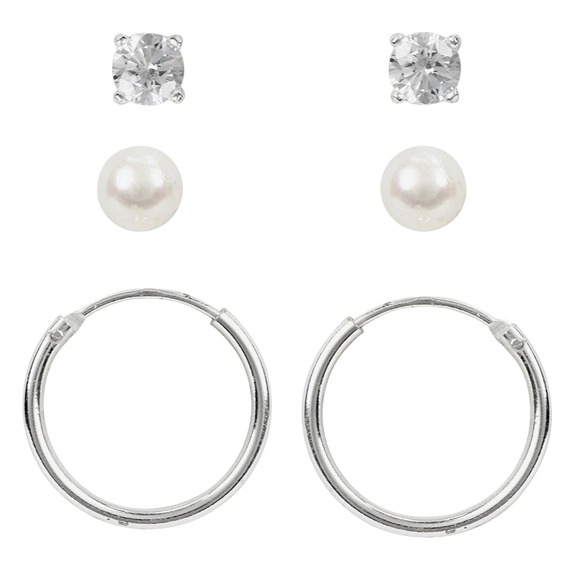 Set de 3 Aros de Plata Charisma COLLECTION