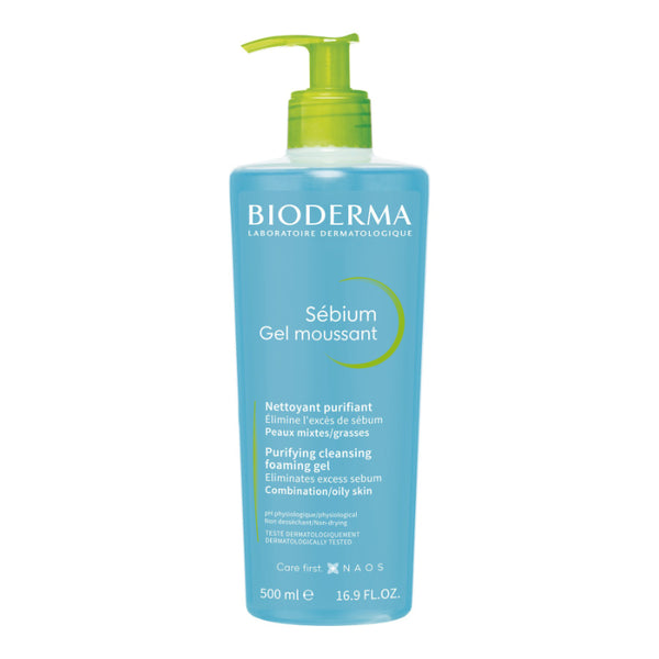Gel Limpiador Espumoso Purificante 500 ml BIODERMA SEBIUM