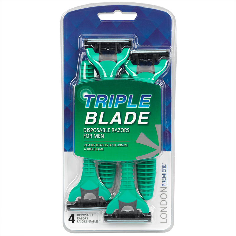 Afeitadoras Desechables Triple Hoja para Hombre x4 LONDON PREMIERE