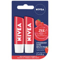 Bálsamo Labial con Color Frutilla 2 x 4,8 g Nivea