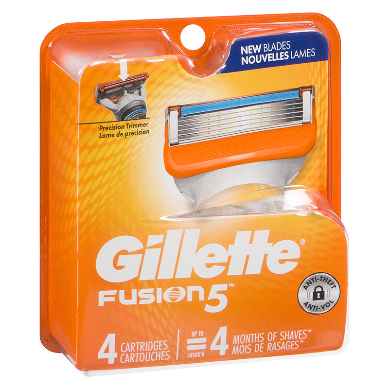 Cartuchos de Afeitar 5 Hojas 4 Unidades GILLETTE FUSION