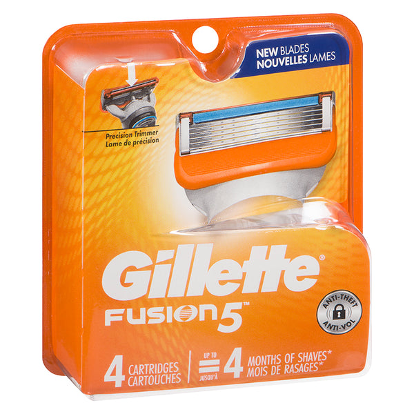 Cartuchos de Afeitar 5 Hojas 4 Unidades GILLETTE FUSION