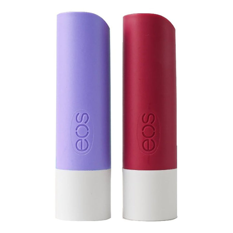 Set de Bálsamos Labiales Ciruela y Manzana Acaramelada 2 Piezas EOS
