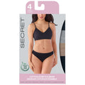 Calzón de Algodón Elasticado Talla M 4 unidades SECRET HOSIERY