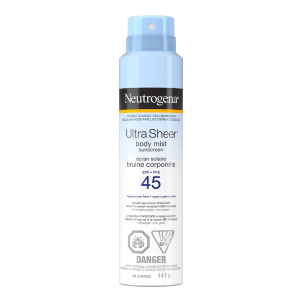 Protector Solar Ultra Sheer Bruma Corporal - SPF45 141 g Neutrogena