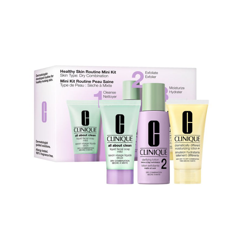 Kit Facial Rutina Piel Seca a Mixta 3 Piezas Clinique