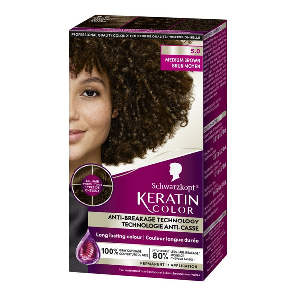 Tintura Permanente Castaño Medio 5.0 KERATIN COLOR