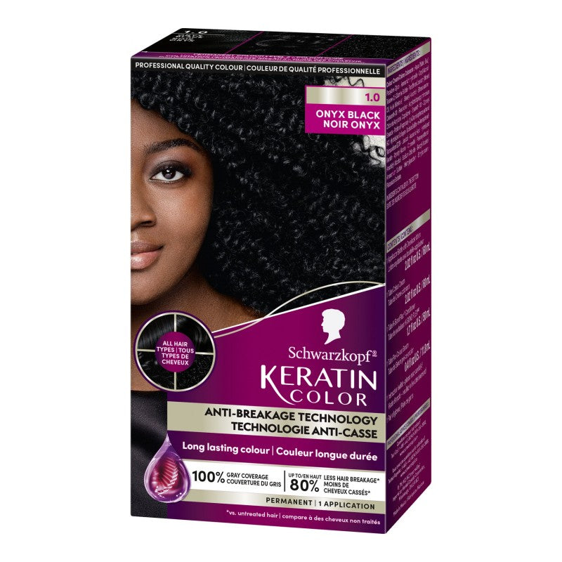 Tinte para Cabello Negro Ónix 1.0 KERATIN COLOR