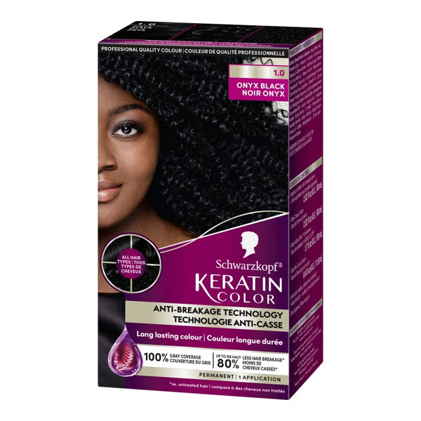 Tinte para Cabello Negro Ónix 1.0 KERATIN COLOR