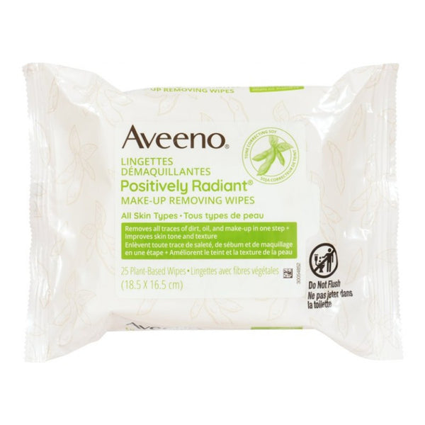 Positively Luminosidad Make-Up Toallitas Desmaquillantes - 25's Aveeno